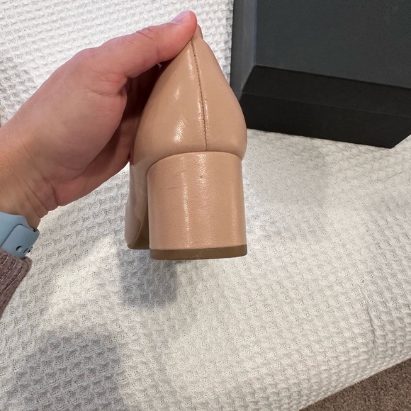 Tory Burch 7.5 2 inch block heels in leather pink nude hue - Picture 5 of 5